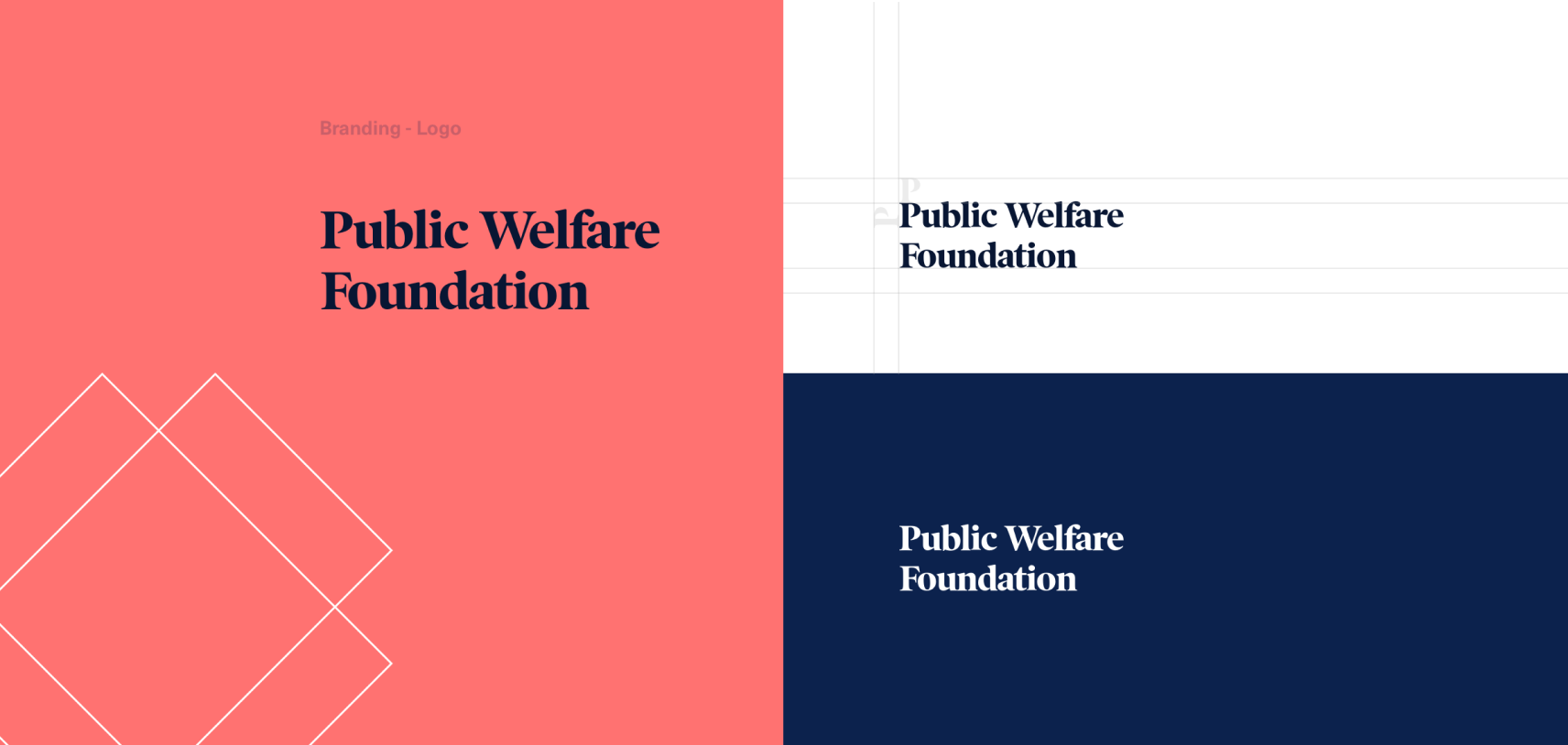 Grid of logos showing Public Welfare Foundation branding in a variety of colors.